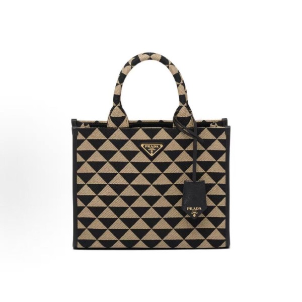 PRADA Symbole enamel metal logo open Tote bag, Tote bag, shopping bag, handbag, women\'s style